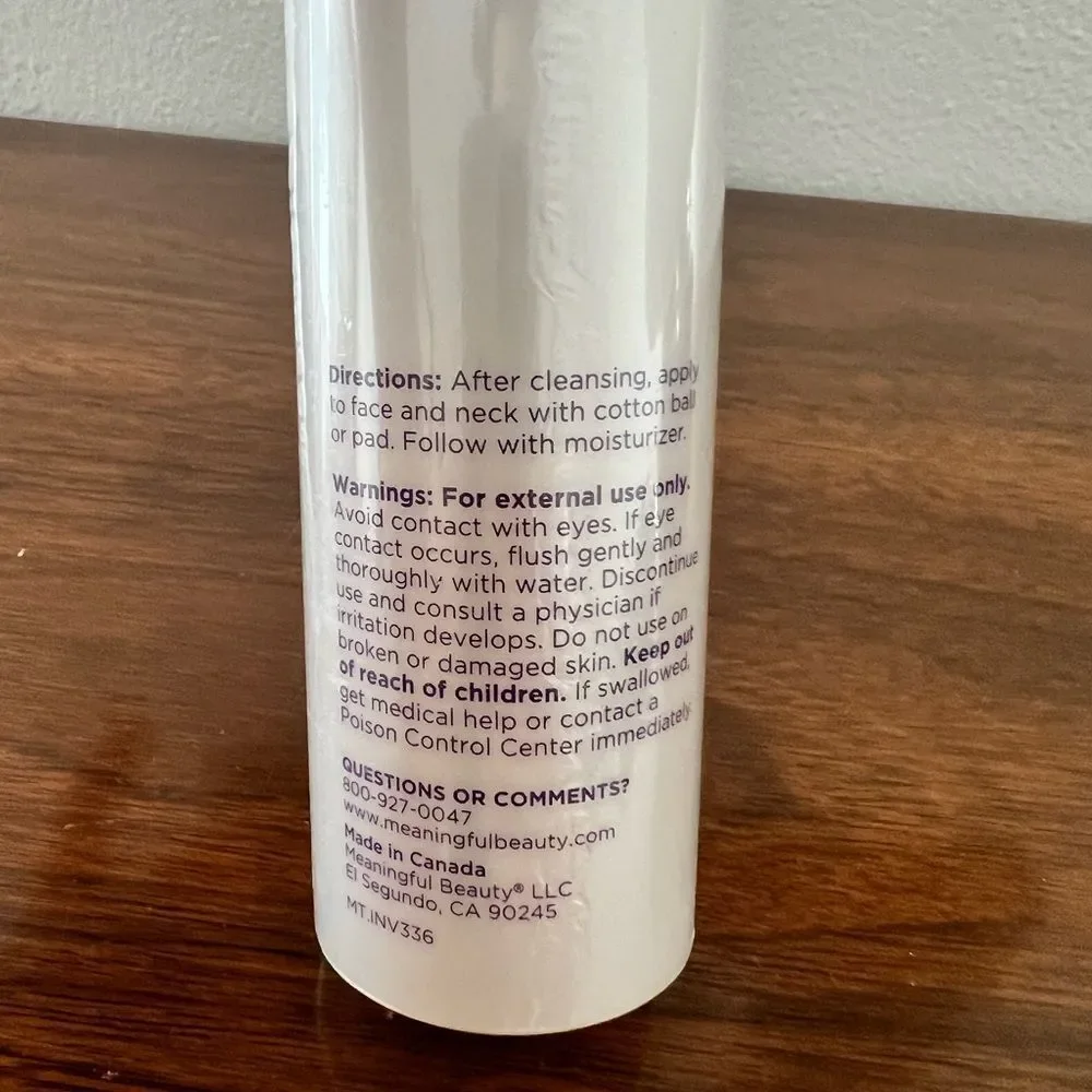 Cindy Crawford Meaningful Beauty Pore Refining Toner 180 ml, 6 oz Sealed